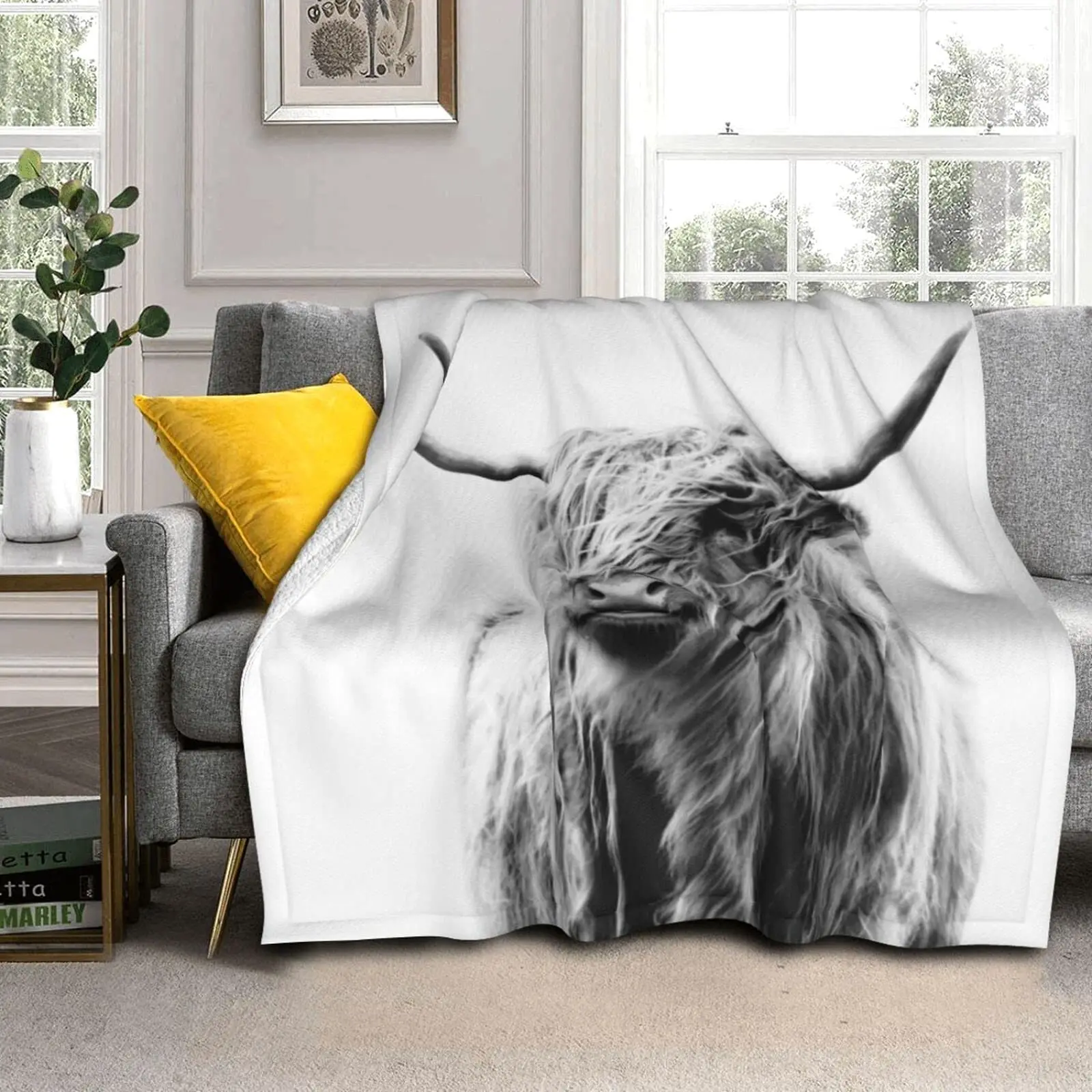 Highland Cow Blanket Animal Be - đánh giá và giá Highland Home Textiles