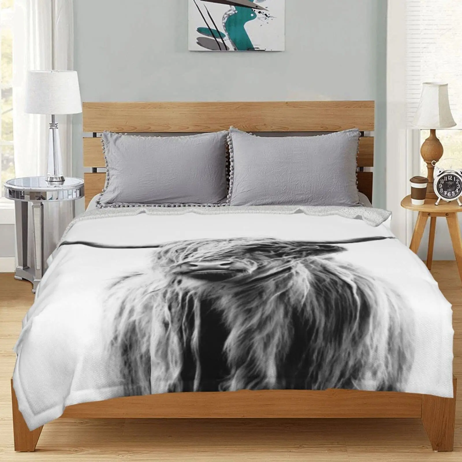 Highland Cow Blanket Animal Be - đánh giá và giá Highland Home Textiles