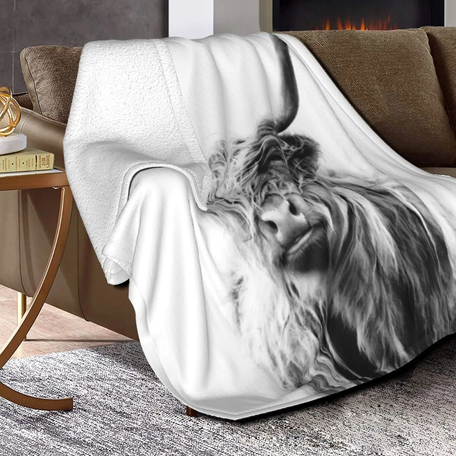 Highland Cow Blanket Animal Be - đánh giá và giá Highland Home Textiles