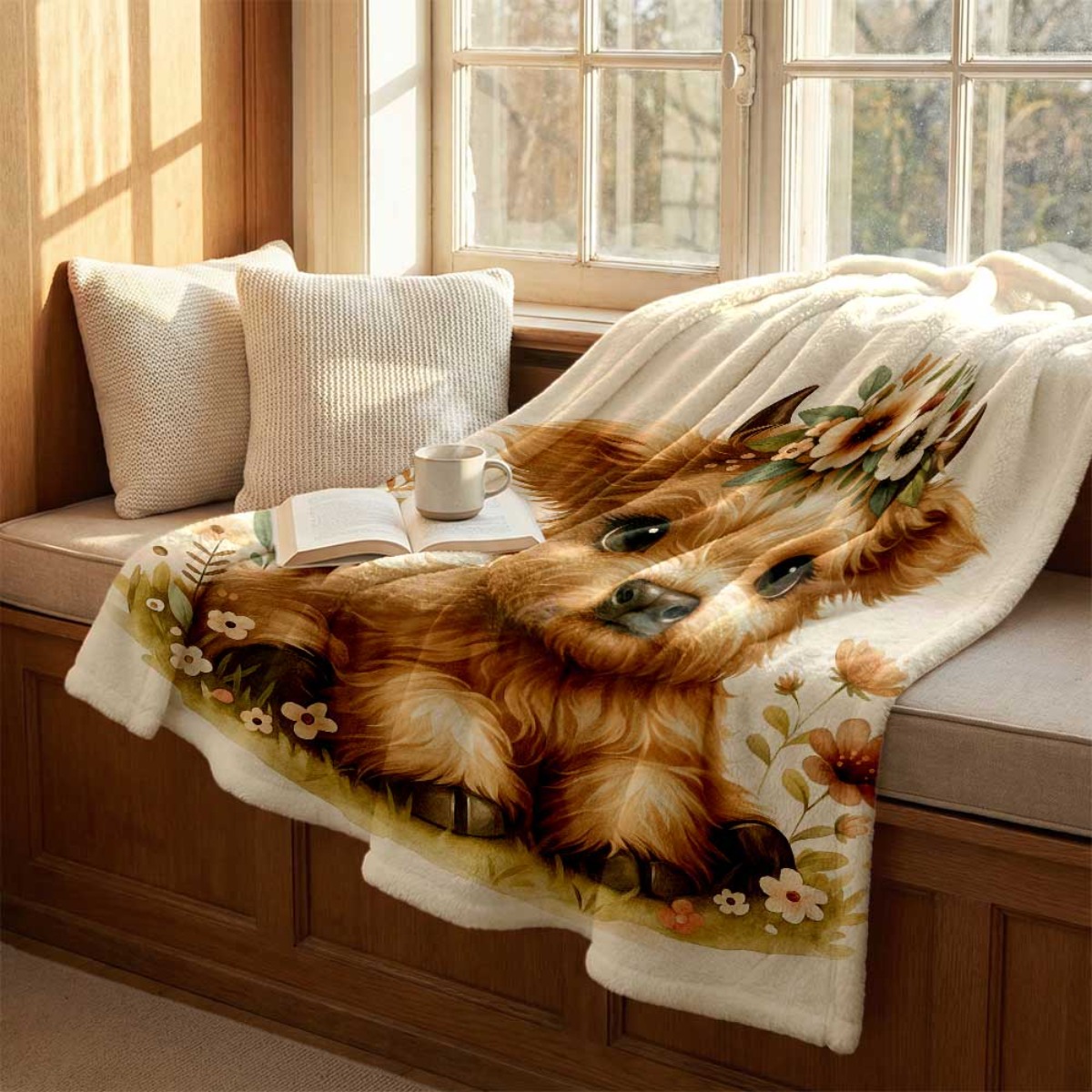 Kawaii Highland Calf Flower Pa - đánh giá và giá Highland Home Textiles