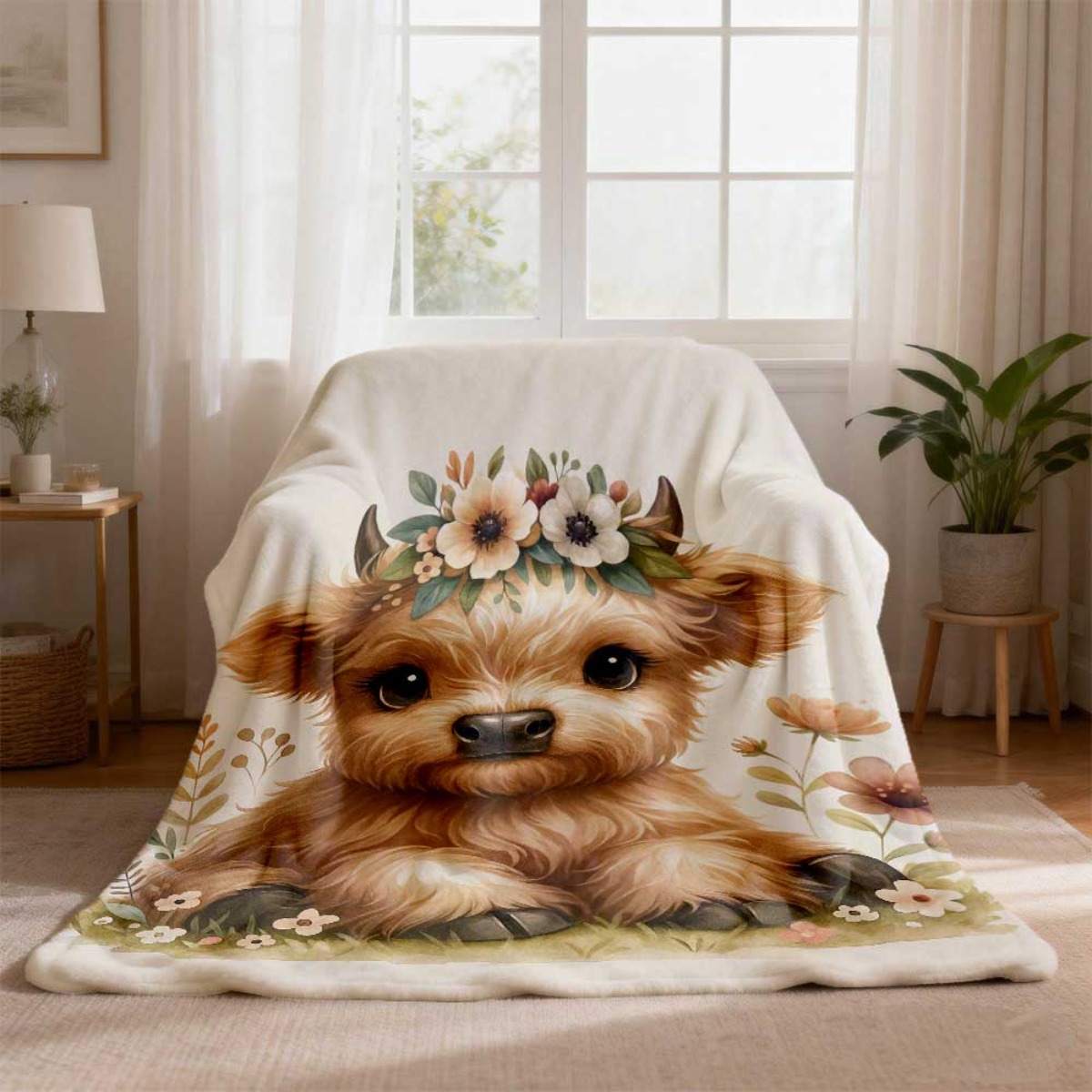 Kawaii Highland Calf Flower Pa - đánh giá và giá Highland Home Textiles