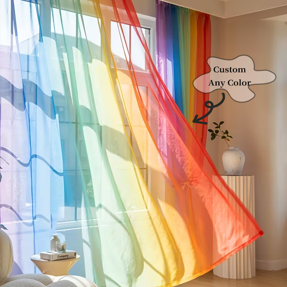 Custom 2D Flat 2pcs Sheer Curt - đánh giá và giá Home Textiles Images
