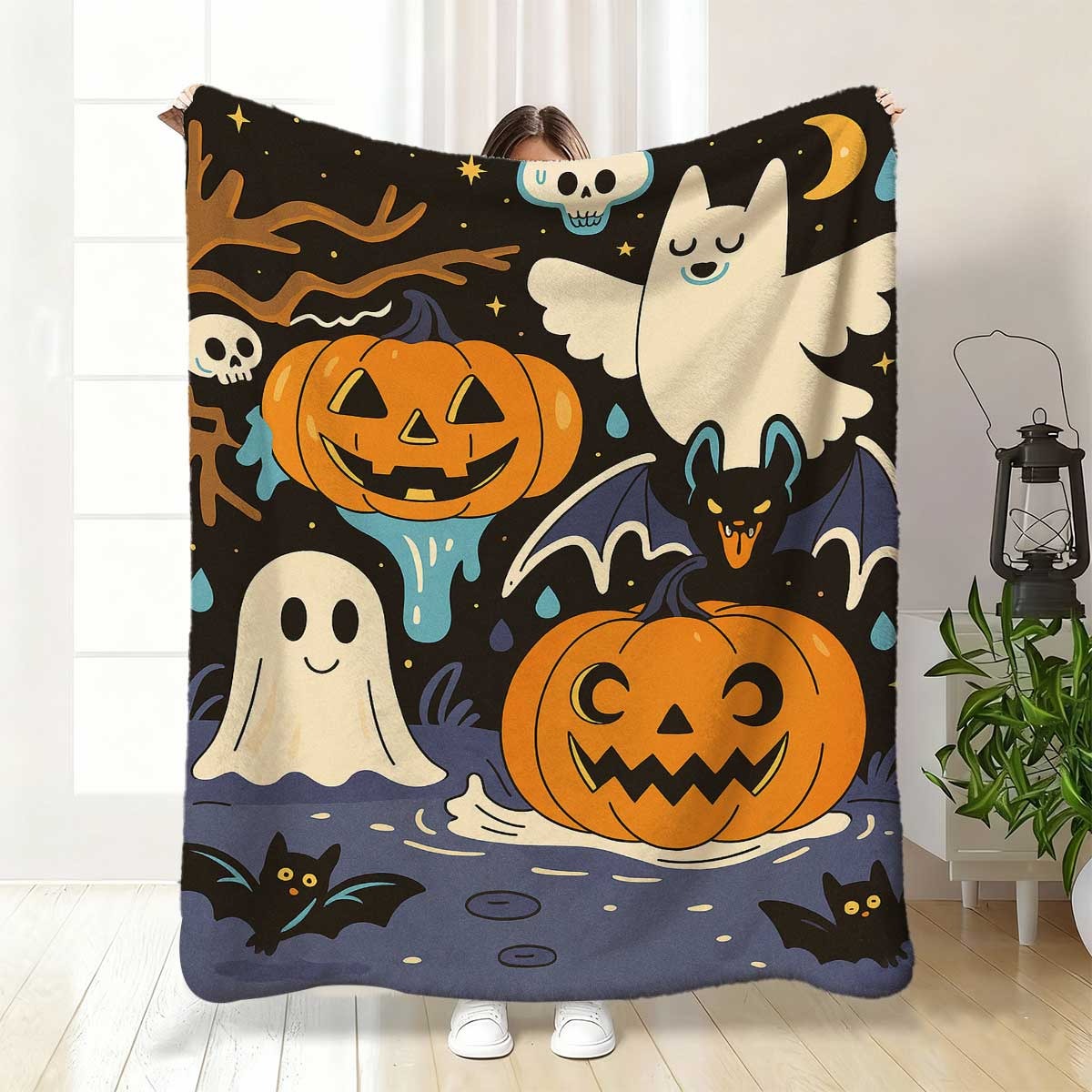 Cozy Throw Featuring Eerie Gho - đánh giá và giá Your Home Textiles